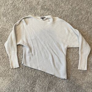 Express Light Gray Asymmetrical Sweater